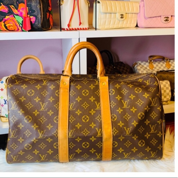 Vintage Louis Vuitton French Co Keepall 45 - Picture 2 of 5